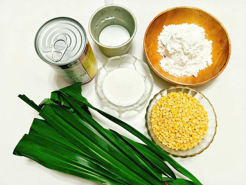 Nguyên liệu làm bánh da lợn đậu xanh