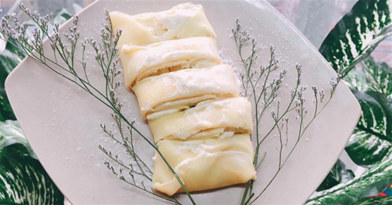 Cách làm bánh crepe sầu riêng ngàn lớp đơn giản tại nhà