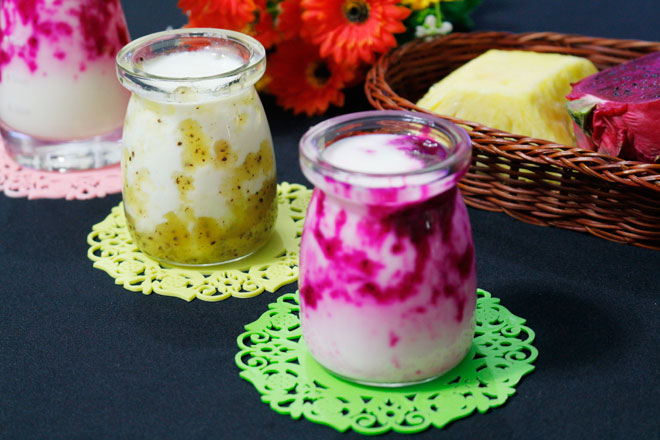 Sữa chua hoa quả uống thơm ngon, bổ dưỡng