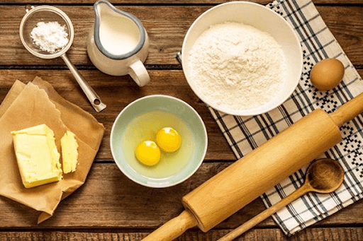 Nguyên liệu làm bánh crepe kem tươi Nguyên liệu làm bánh crepe kem tươi