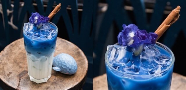 Trà hoa đậu biếc tươi nước cốt dừa