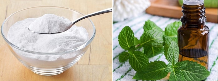 Làm trắng răng bằng baking soda và tinh dầu bạc hà Làm trắng răng bằng baking soda và tinh dầu bạc hà
