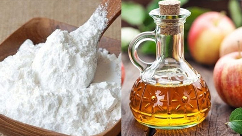 Làm trắng răng bằng baking soda và giấm táo Làm trắng răng bằng baking soda và giấm táo