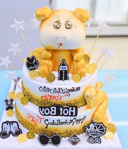 Bánh kem hình con heo ngộ nghĩnh