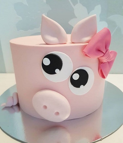 Bánh kem hình con heo ngộ nghĩnh