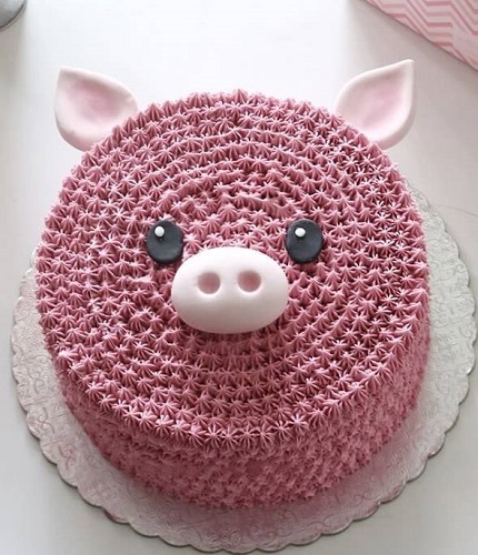 Bánh kem hình con heo ngộ nghĩnh