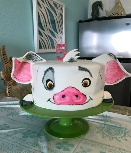 Bánh kem hình con heo ngộ nghĩnh