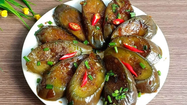 Hình ảnh cà tím kho tiêu Hình ảnh cà tím kho tiêu