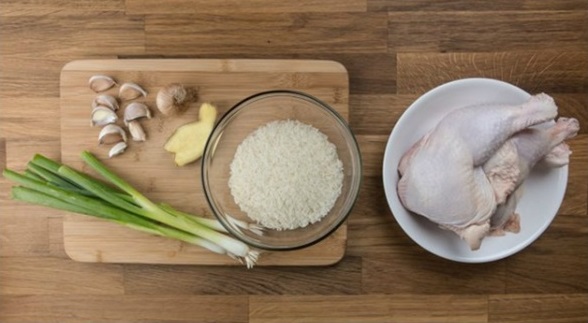 nguyên liệu chính làm cơm gà Hải Nam