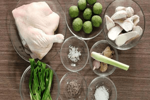 Nguyên liệu làm vịt om sấu nước cốt dừa