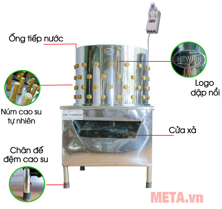 Máy vặt lông gà vịt Việt Nam NS 55