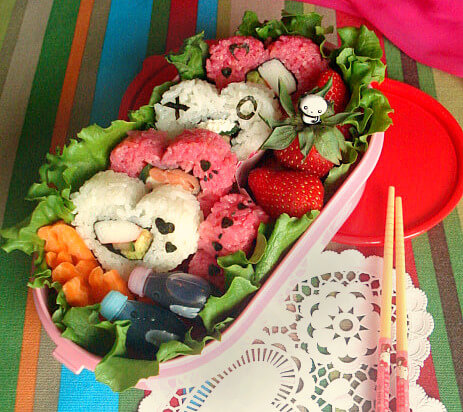 Hộp Bento I love you xinh xắn, dễ thương Hộp Bento I love you xinh xắn, dễ thương