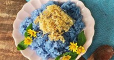 Cách nấu xôi hoa đậu biếc dẻo, ngon, màu sắc bắt mắt