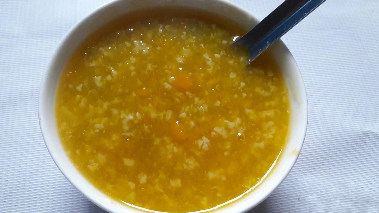 Thành phẩm món chè bí đỏ đậu xanh