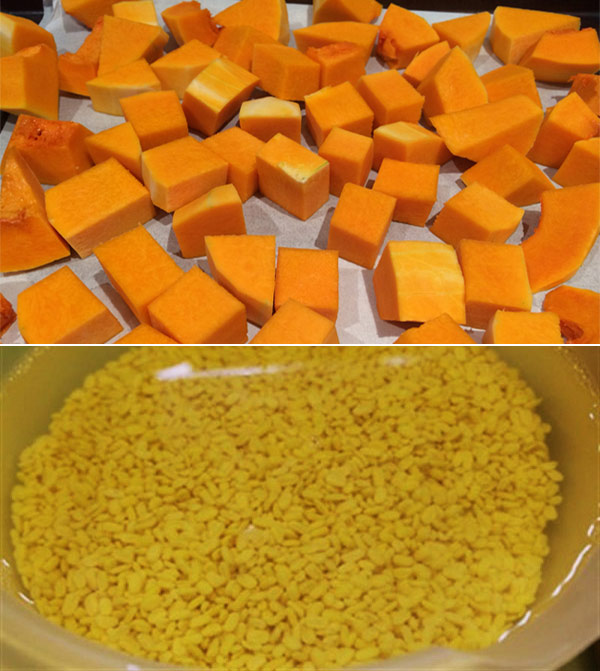 Cách chọn bí đỏ và đậu xanh