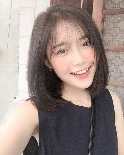 Tóc đẹp cho nữ mặt tròn
