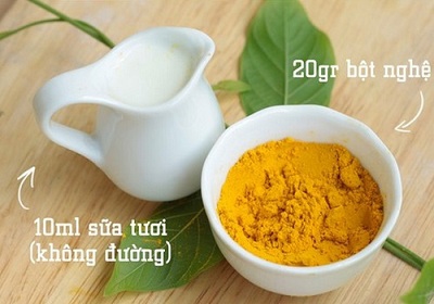Cách làm trắng da toàn thân bằng bột nghệ