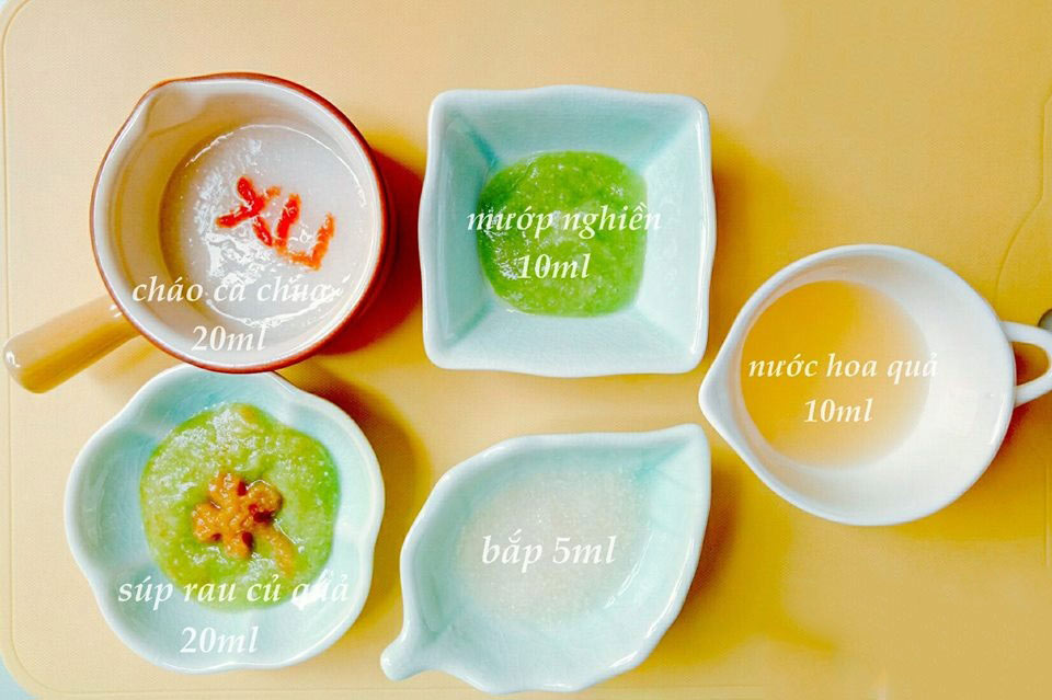 Thực đơn ăn dặm cho bé yêu 5 - 6 tháng