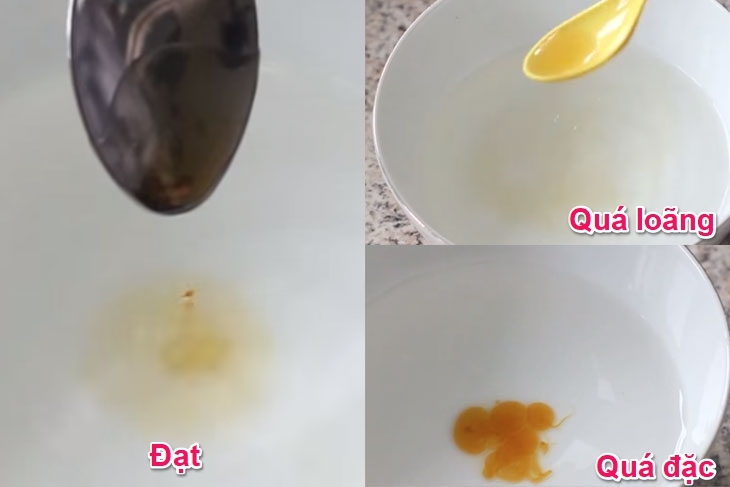 Cách kiểm tra nước đường đã đạt hay chưa