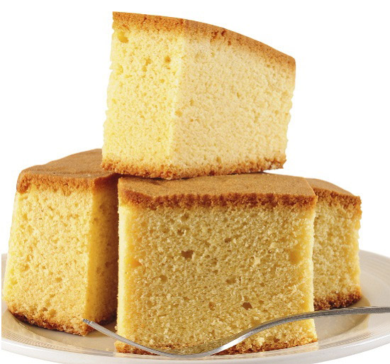 Thành phẩm bánh bông lan làm bằng lò nướng thủy tinh