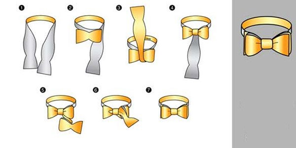 Cách thắt cà vạt kiểu nơ con bướm