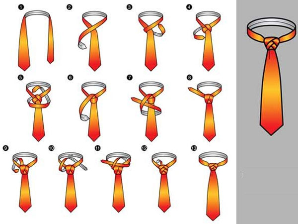 Cách thắt cà vạt kiểu hoa tulip