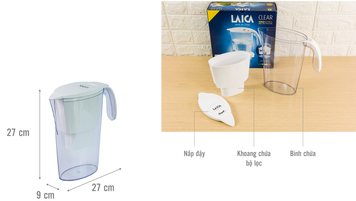 Cấu tạo và kích thước của bình lọc nước