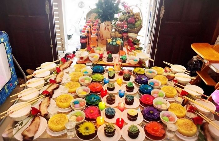 Mâm cúng thôi nôi cho bé trai và bé gái Mâm cúng thôi nôi cho bé trai và bé gái