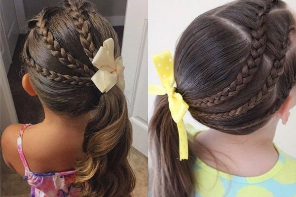 Cách đan tóc đơn giản cho bé gái Cách đan tóc đơn giản cho bé gái