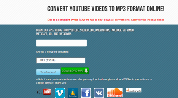 Truy cập vào website Mp3fiber.com