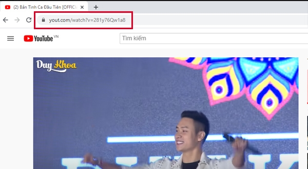 Xóa chữ "ube" và nhấn enter