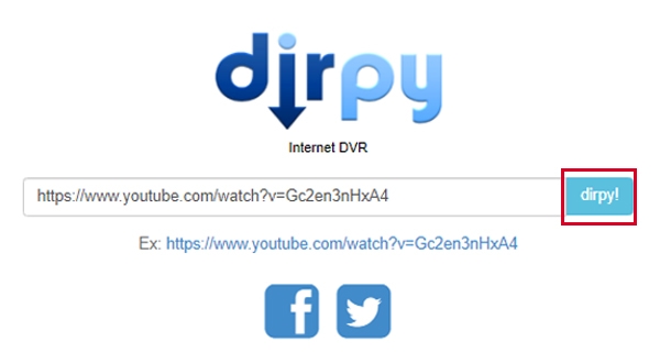 Nhấn vào thanh dirpy