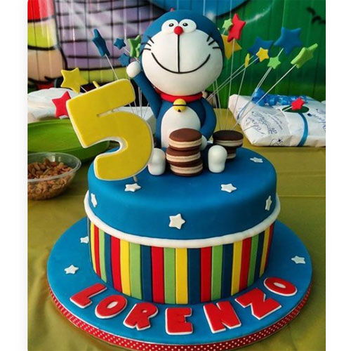 Bánh kem doremon 2 tầng