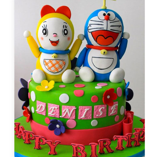 Bánh kem doremon 2 tầng