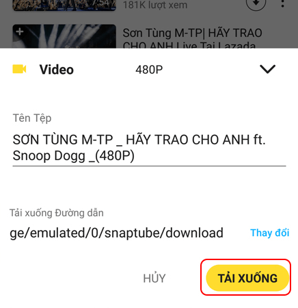 Cách tải nhạc trên Youtube về điện thoại Android bằng Snaptube Cách tải nhạc trên Youtube về điện thoại Android bằng Snaptube