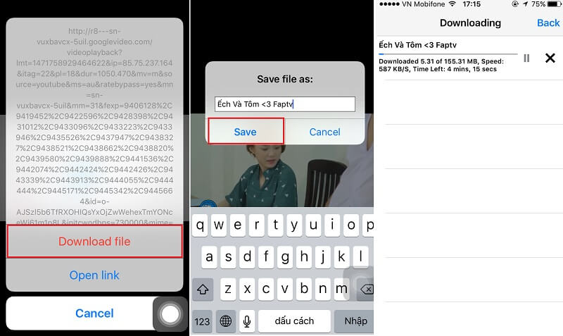 Cách lưu video trên Facebook về điện thoại iPhone bằng MyMedia