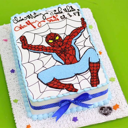 Bánh sinh nhật hình Người Nhện Bánh sinh nhật hình Người Nhện