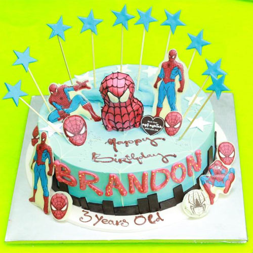 Bánh sinh nhật hình Người Nhện Bánh sinh nhật hình Người Nhện