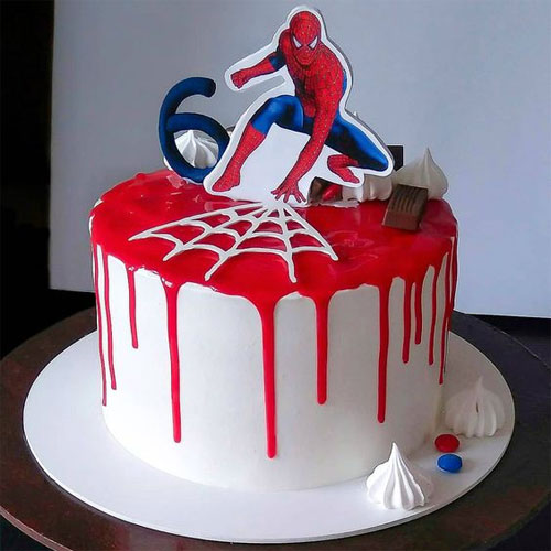Bánh sinh nhật hình Siêu nhân Nhện Bánh sinh nhật hình Siêu nhân Nhện