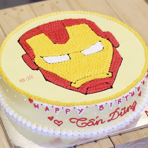 Bánh sinh nhật hình Người Sắt Bánh sinh nhật hình Người Sắt