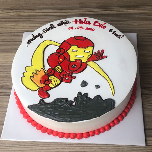 Bánh sinh nhật hình Người Sắt Bánh sinh nhật hình Người Sắt
