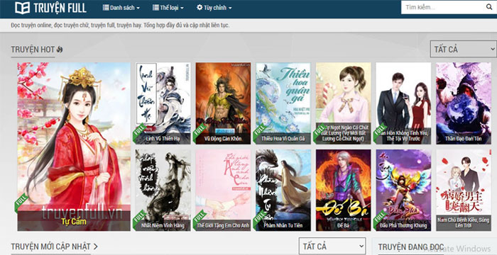 Website đọc truyện online 