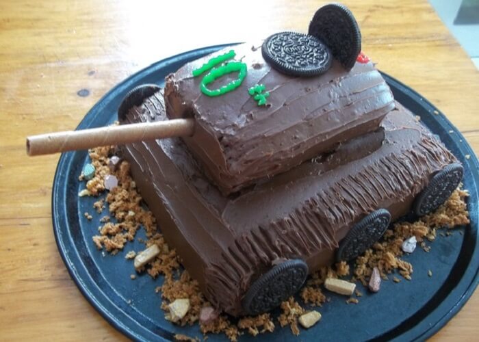 Bánh sinh nhật hình xe tăng đẹp nhất