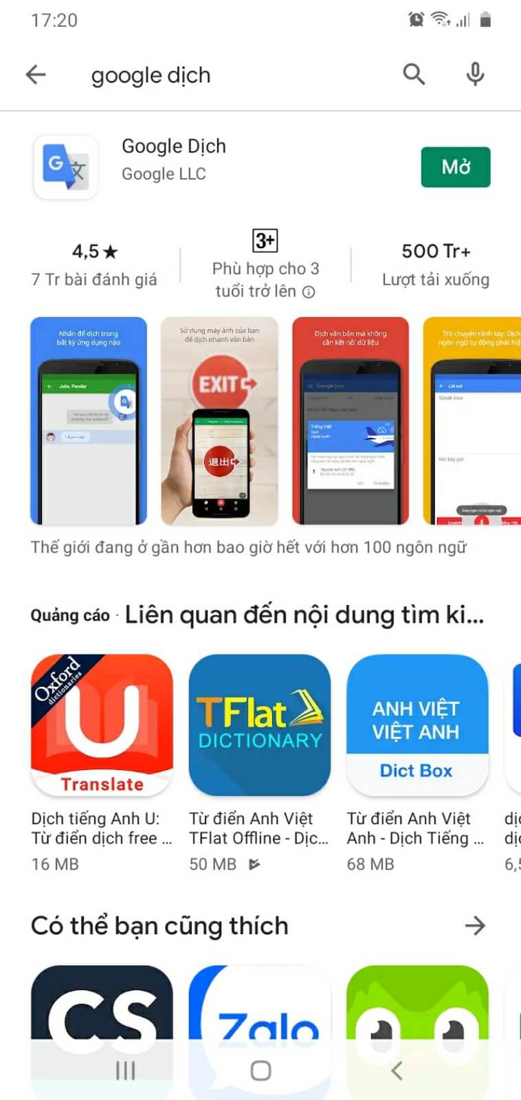 Tải và cài đặt tính năng Google dịch tiếng Anh bằng camera Tải và cài đặt tính năng Google dịch tiếng Anh bằng camera