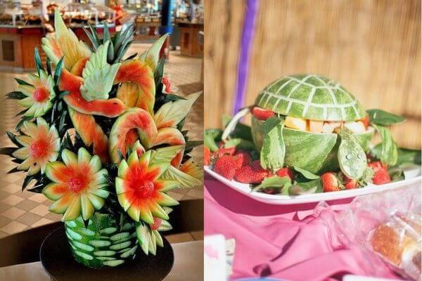 Tạo hình đặc biệt từ quả dưa hấu Tạo hình đặc biệt từ quả dưa hấu