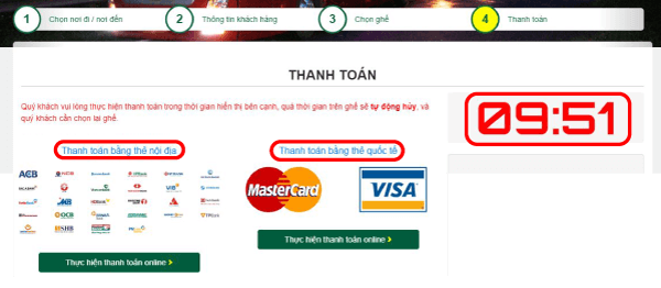 Bước 4 đặt vé nhà xe Thành Bưởi Bước 4 đặt vé nhà xe Thành Bưởi