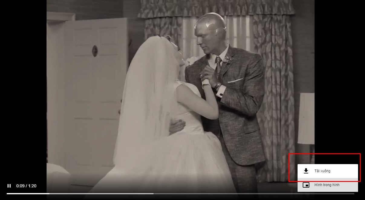 Bấm vào dấu ba chấm và chọn tải xuống