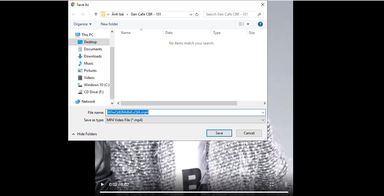Ấn Save để lưu lại video