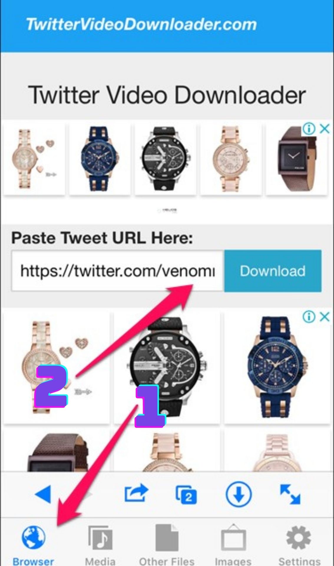 Cách lưu video trên Twitter về iPhone