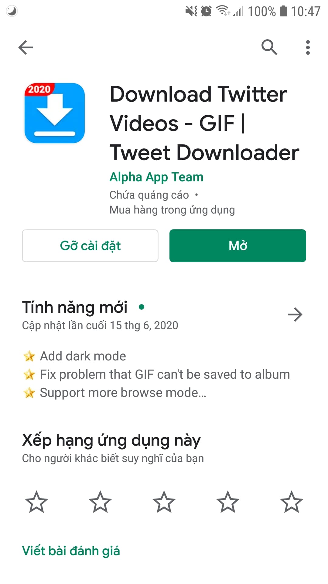 Cách tải video trên Twitter về điện thoại Android